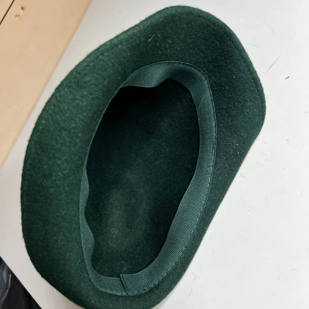 Kids Tyrolean Alpine Hat Green Wool Felt Oktoberfest German Bammental 87 Feather
